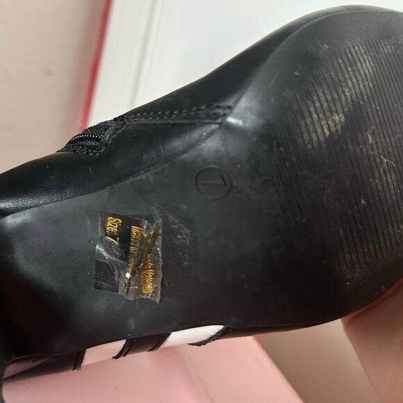 wild diva black white racer stripe stiletto boots - Picture 4 of 6